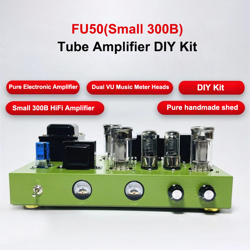 Diy Audio Electronics Kit - Fu50真空管アンプキット,日曜大工キット,Bluetooth,8W x 2,VUメーター,ハイパワー,クラスAオーディオ,ハイエンドアンプ,220V
