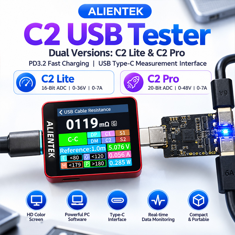 ALIENTEK C2 カラー画面式テスター。240Wの高電 - Logic Analyzer Usb のレビューと価格