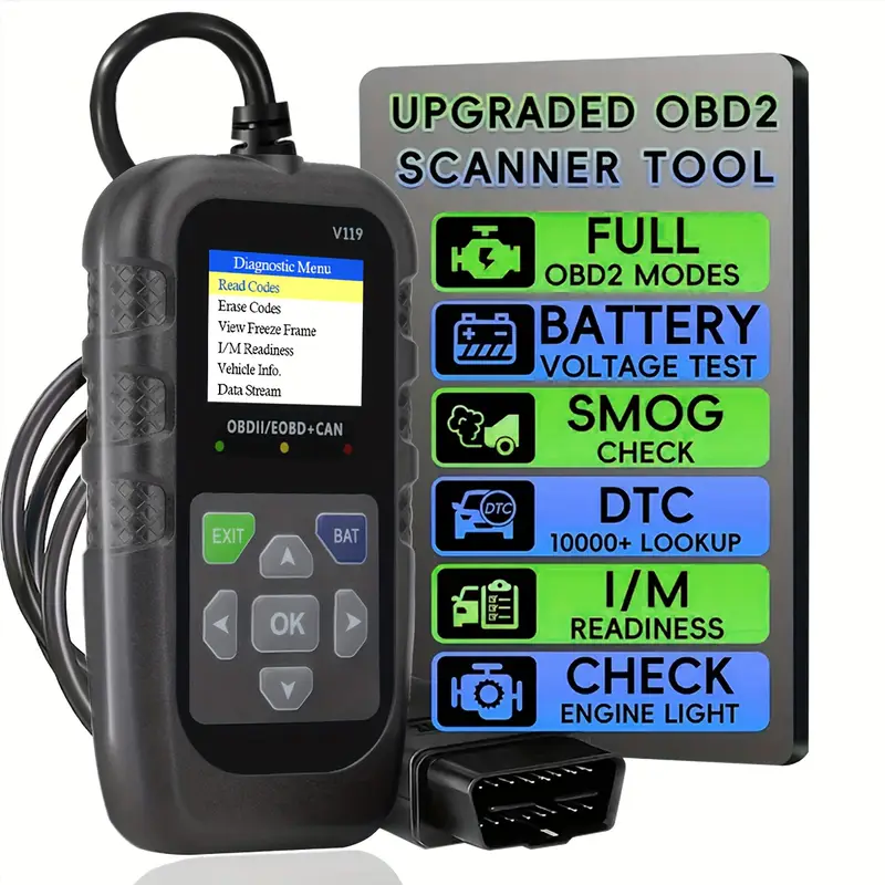 V119 OBD2スキャナーコードリーダー USB給電 車両 - Logic Analyzer Usb のレビューと価格