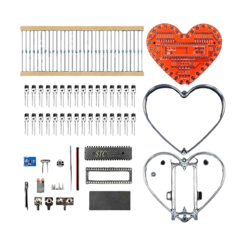 ● はんだ付け練習キット、ハート型LEDライトはんだ付けプロ - Diy Electronics Project Kit のレビューと価格