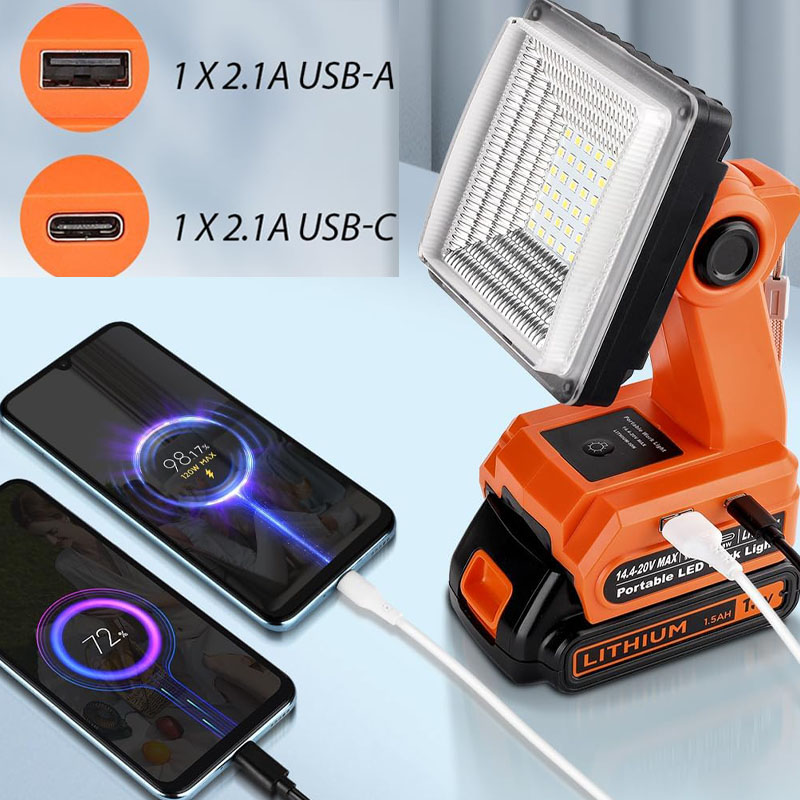 ブラック & デッカー用LEDワークライトツールランプ、20 - Black+Decker Tool Cordless のレビューと価格